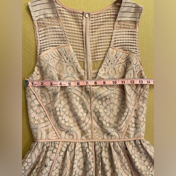 NWT Adelyn Rae Estelle Lace Fit and Flair Dress Pink Size Small - Picture 10 of 15